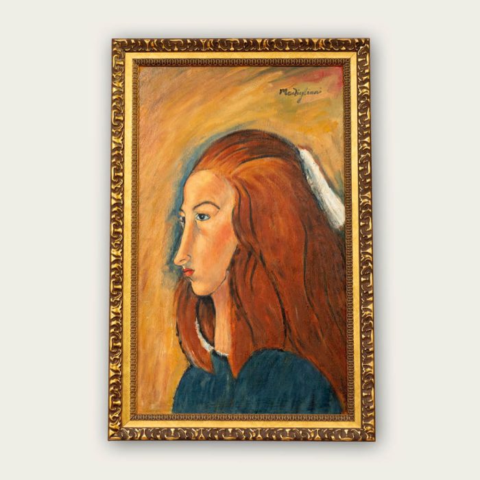 Side portrait of Jeanne Hebuterne