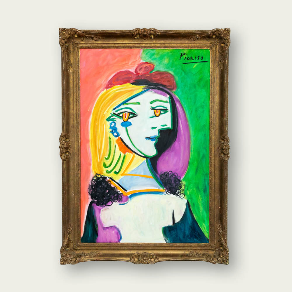 Girl with a Red Beret and Pompom